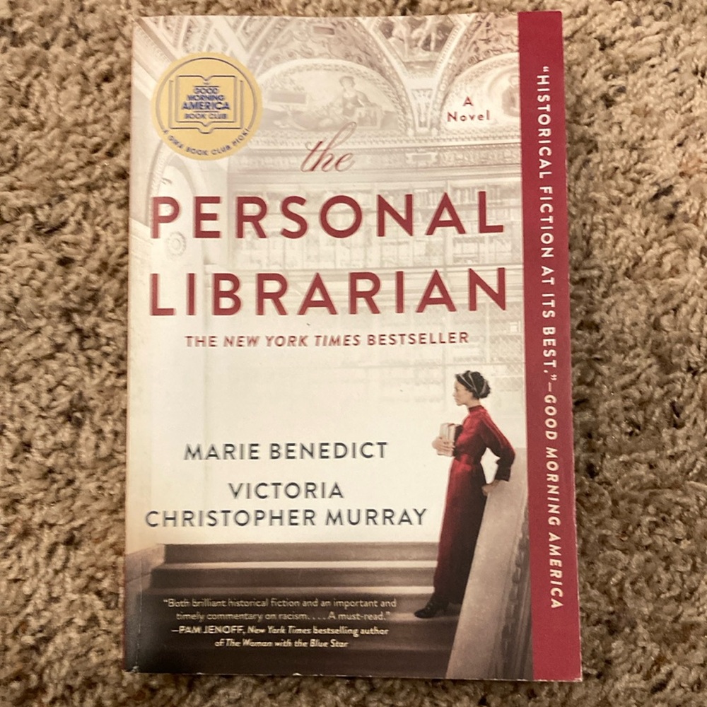 The Personal Librarian Marie Benedict Victoria Murray  Paperback Book Bestseller